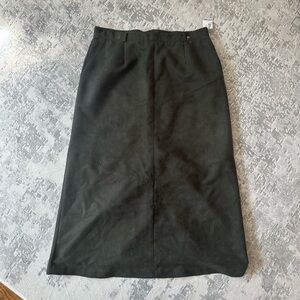Long Suede Skirt